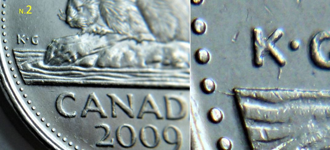 5 Cents 2009-Coin fendillé sous le K-2.JPG