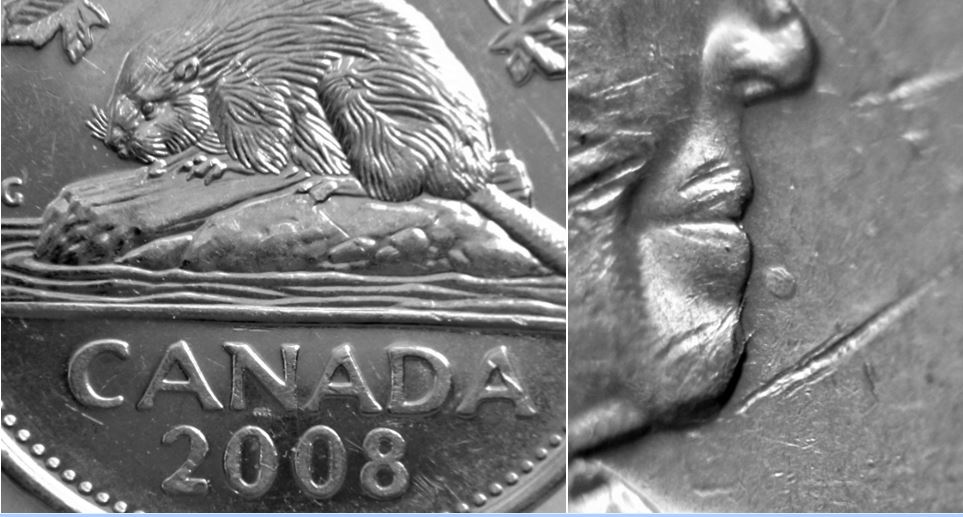 5 Cents 2008-Point devant les lèvres de effigie.JPG