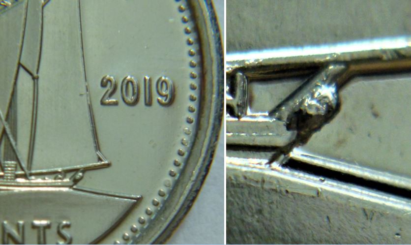 10 Cents 2019-Éclat coin sur le dernier cable du voilier-1.JPG