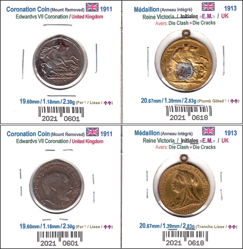 Numi - À Vendre - Coronation Coin 1911 + Victoria 1913 Carton 2x2.jpg