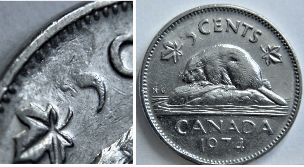 5 Cents 1974-Frappe a travers graisse ou peu être obturé  sur 5-1.JPG