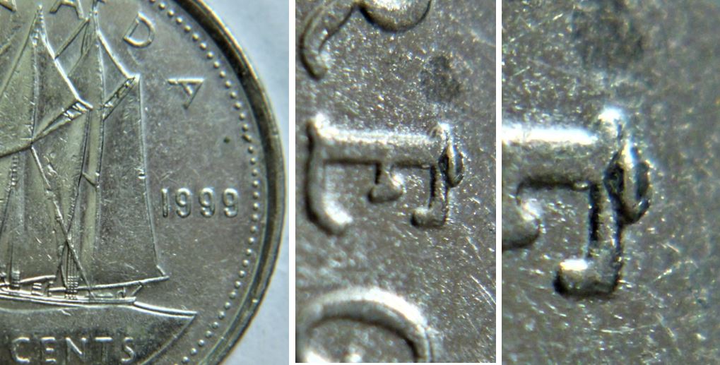 10 Cents 1999-Éclat coin sur le E de rEgina.JPG