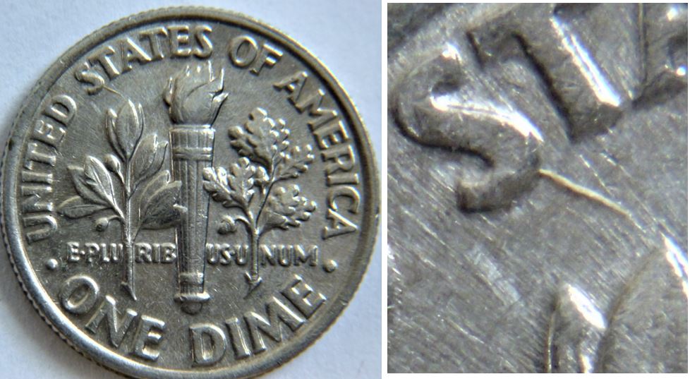 10 Cents USA 1988P-Coin fendillé revers+Double avers-1.JPG