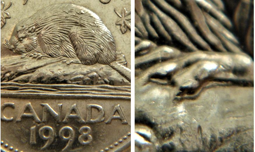 5 Cents 1998-Accumulation+Pattes avent et arrière décalé-1.JPG