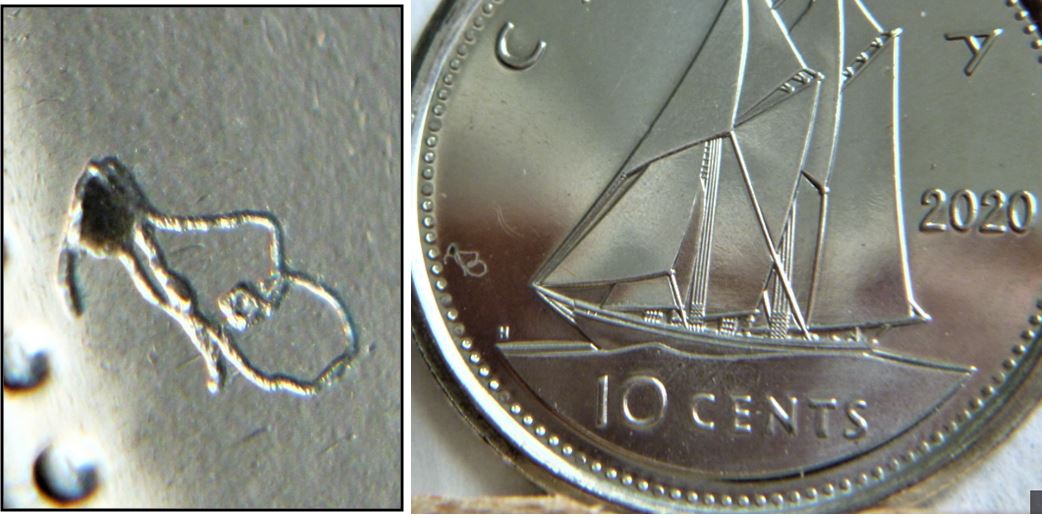 10 Cents 2020-Frappe a travers -Rouleau neuf-1.JPG