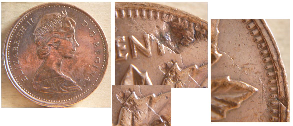 1 Cent - 1975 - Défaut flan - Revers sur T-2.JPG