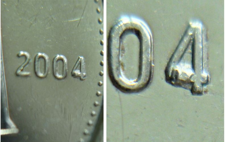 10 Cents 2004-Éclat coin Sur le 4-.JPG