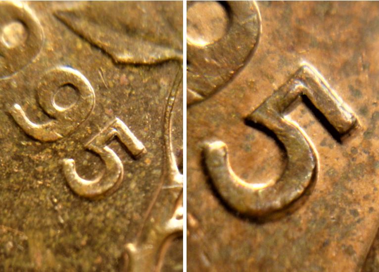 1 Cent 1995-Doublage d'éjection sur le 5-3.JPG