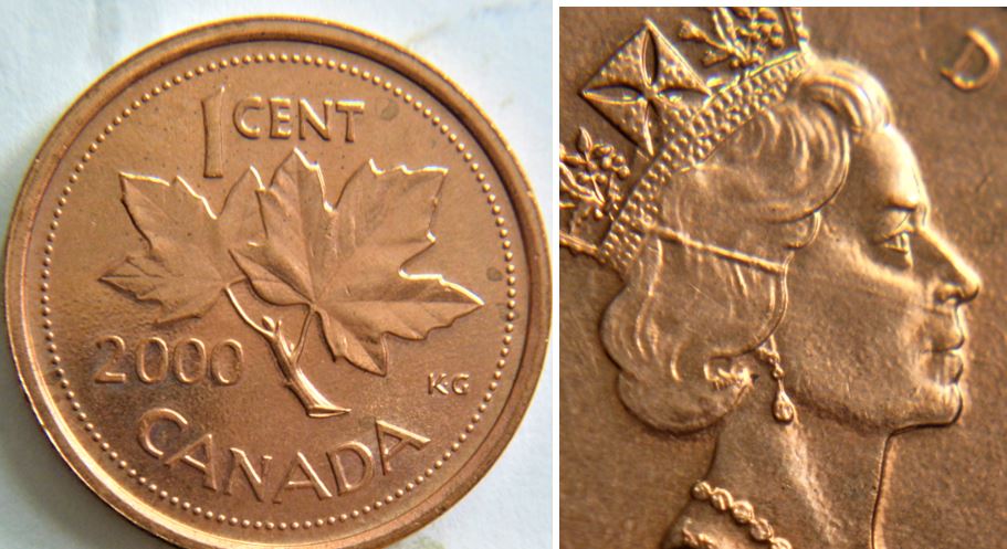 1 Cent 2000-Dommage du coin avers-1.JPG