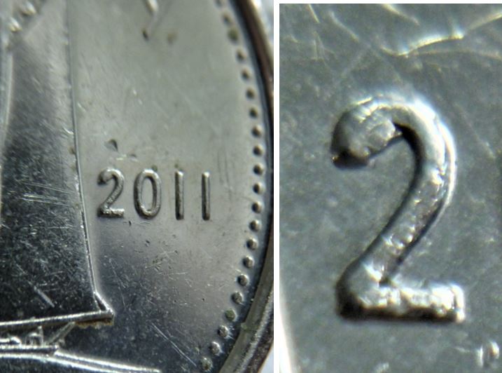 10 Cents 2011-Éclat du coin dans le 2-1.JPG