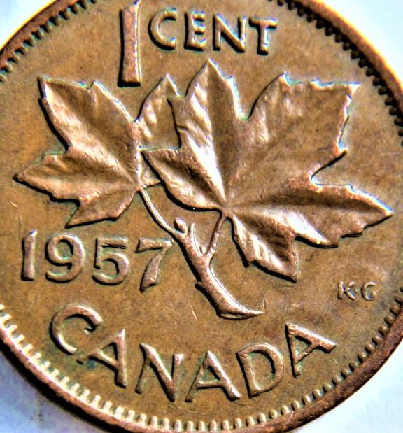 1 Cent 1957-Double 57+les feuilles-Coin décalé-1.JPG