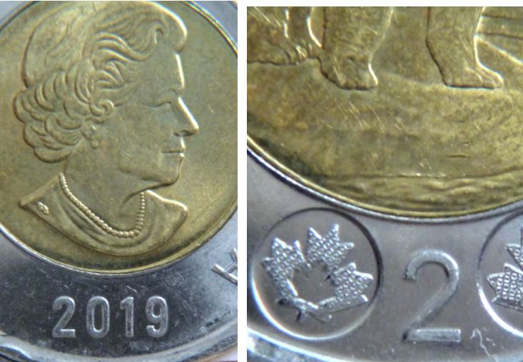 2 Dollar 2019-Éclat du coin sous la glace-1.JPG