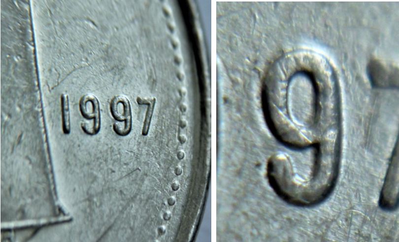10 Cents 1997-Double deuxième 9- Coin détérioré-2.JPG