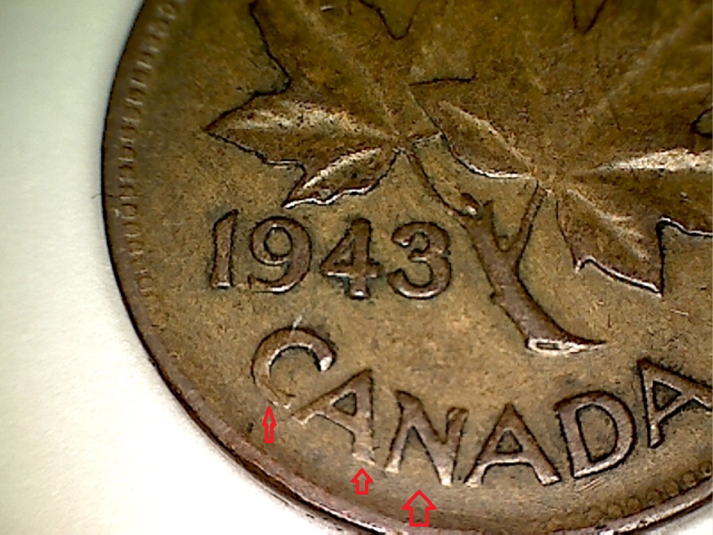 1943 Coin obtu. au revers, frapp. faible CAN. et sur VI JD547 2 de 3.jpg