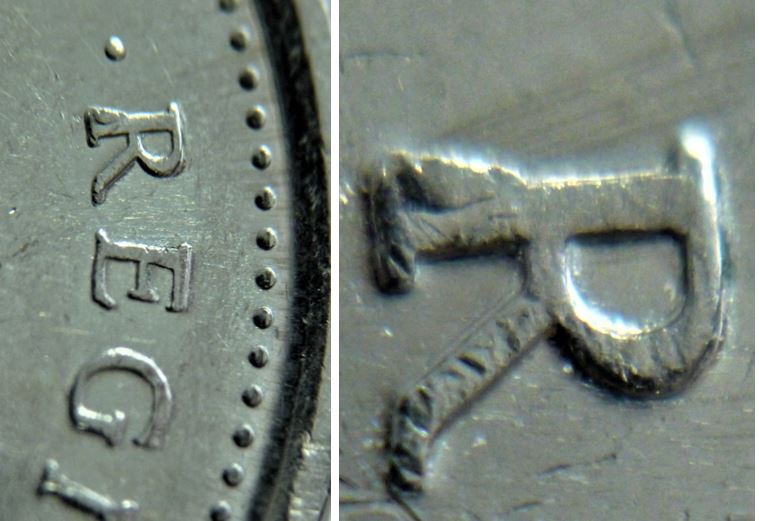 5 Cents 2010-Éclst coin sur R de Regine-2.JPG