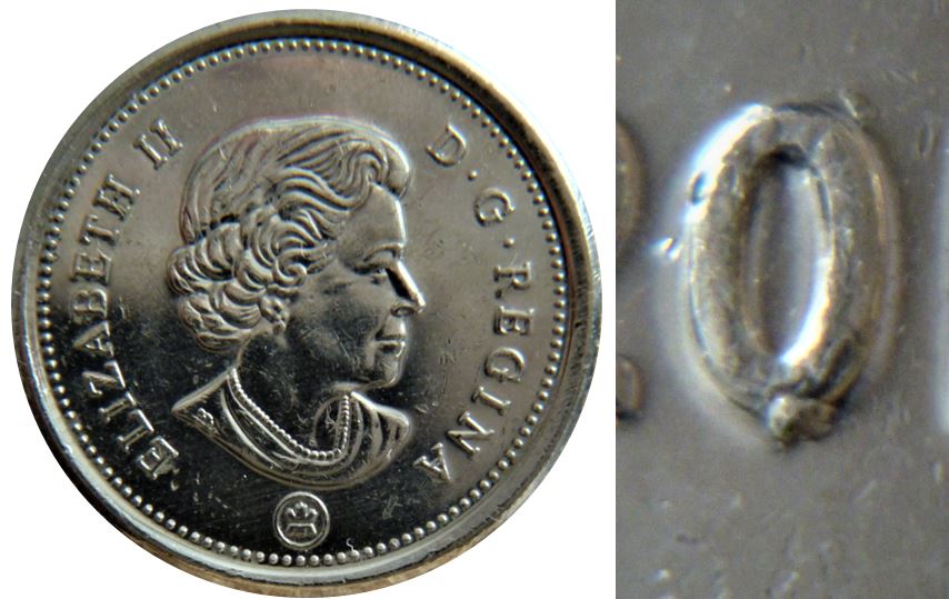10 Cents 2019-Éclat coin sous 0 de la date+Dommage du coin sous l'eau-2.JPG