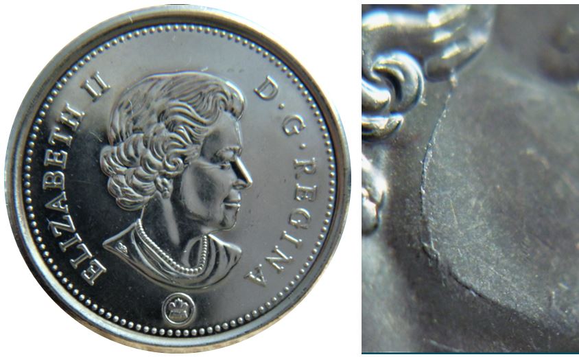 10 Cents 2019-Coin fendillé sur le visage de effigie-2.JPG