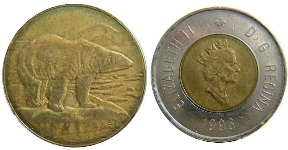 2 Dollar 1996-Point devant le museau de l'ours-1.JPG