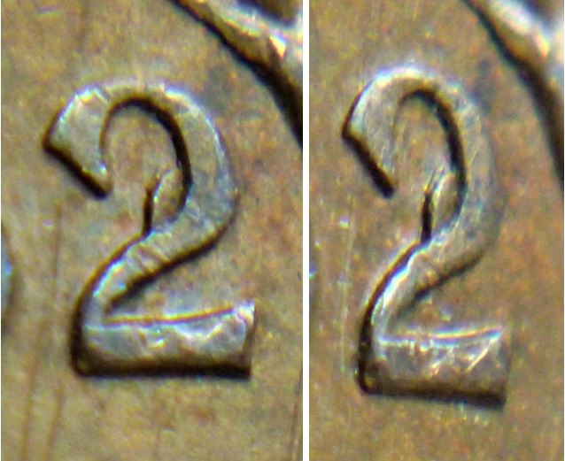 1 Cent 1962-Coin fendillé sous effigie a travers A de reginA-Éclat coin dans le 2-2.JPG