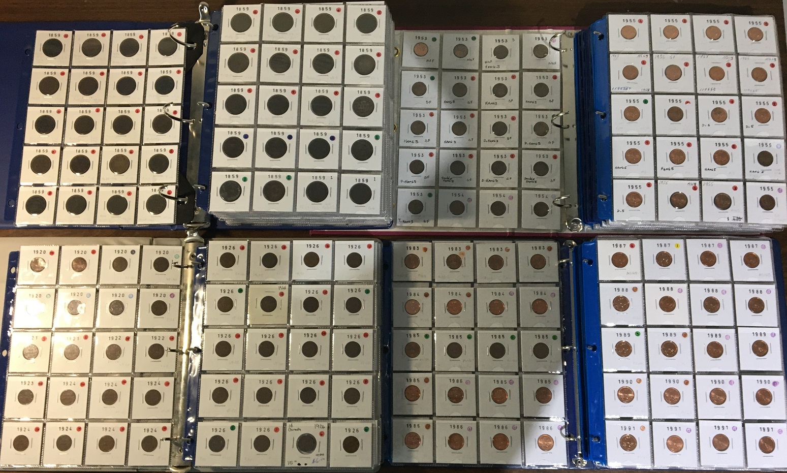 Ensemble des pièces de 1 cent réduit à 40.jpg