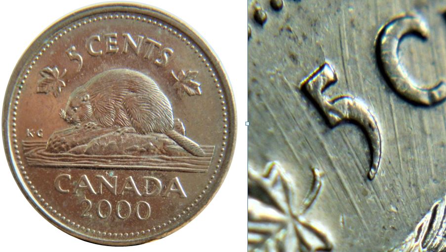 5 Cents 2000-Polisage excessif autour du 5 dans deux sens différent-1.JPG