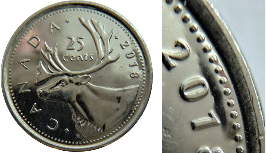 25 Cents 2018-Défaut de laminage au dessus 201-1.JPG