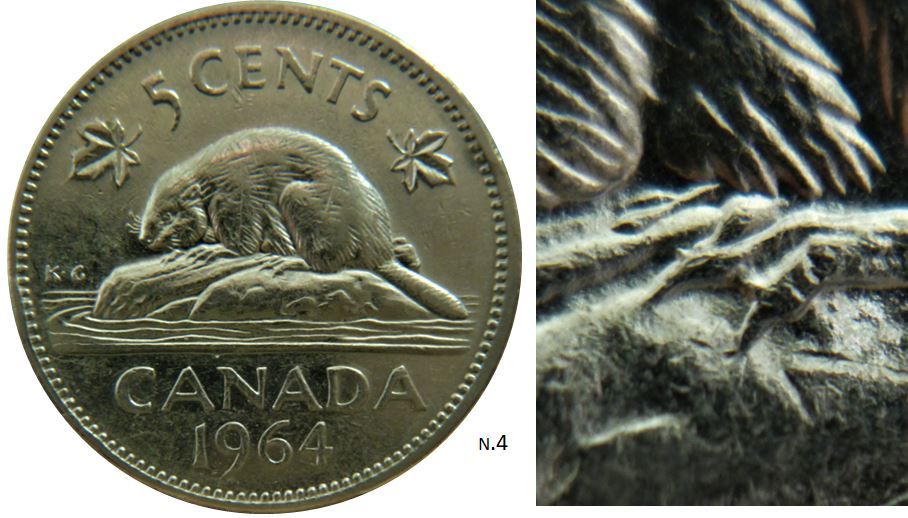 5 Cents 1964-Éclat du coin au dessus de la patte arrière-1.JPG