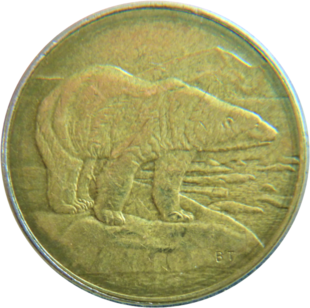 2 Dollar 1996-Patte devant et arrière de l'ours attaché-éclat coin-5.png