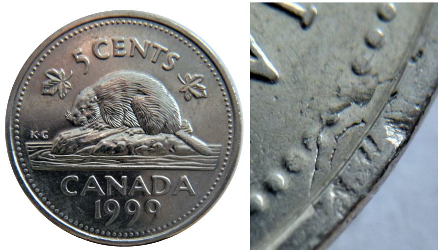 5 Cents 1999-Bavure de poinçonnage coté avers-1.JPG