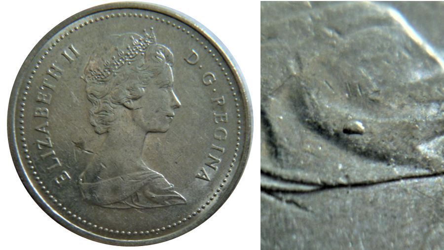 5 Cents 1985-Éclat coin a la base de effigie-,2.JPG