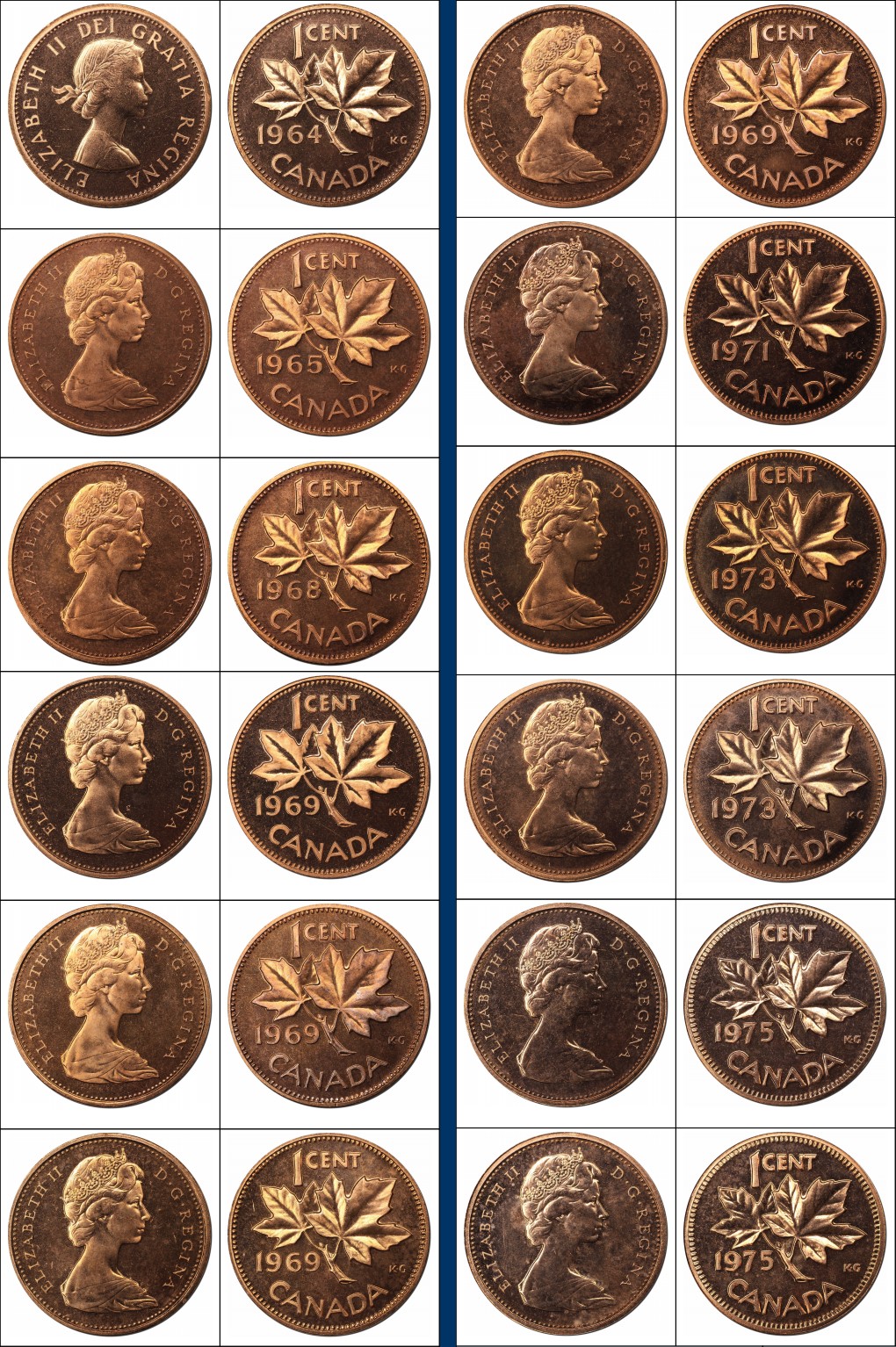 À Vendre - Lot 12 x 1c 1964-1975 PL (2023-01) 2.jpg
