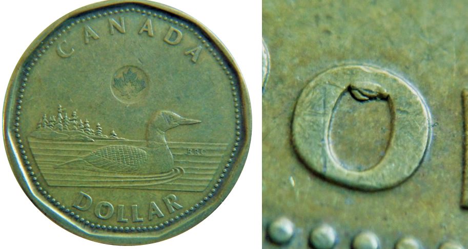 1 Dollar 2013-Éclat coin dans le O de dOllar-2.JPG