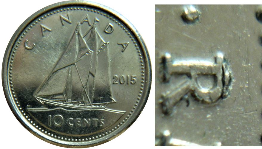 10 Cents 2015-Éclat coin sur R de Regina-1.,.JPG