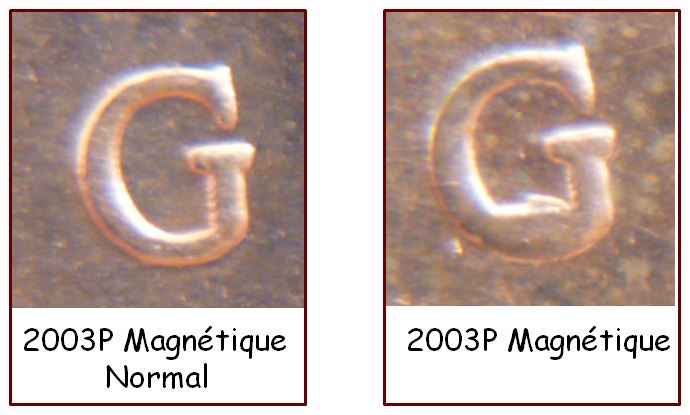 1 Cent 2003P Magnétique-Forme du G de d.gG est différent-2.JPG