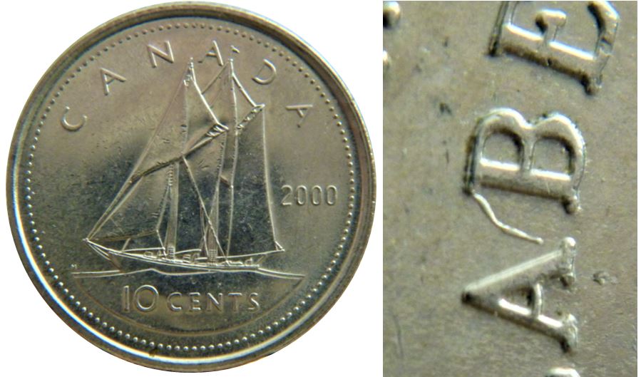 10 Cents 2000-Dommage du coin au B de elizaBeth-1.JPG