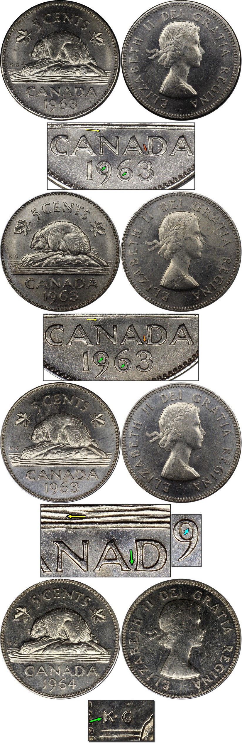 À Vendre - Lot 4 x 5c 1963-63-63-64 (6526-1391-8260-6311).jpg