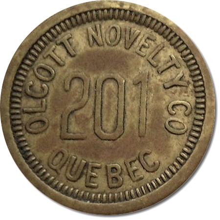 Token Olcott Novelty Co. Quebec 201 - Avers.jpg