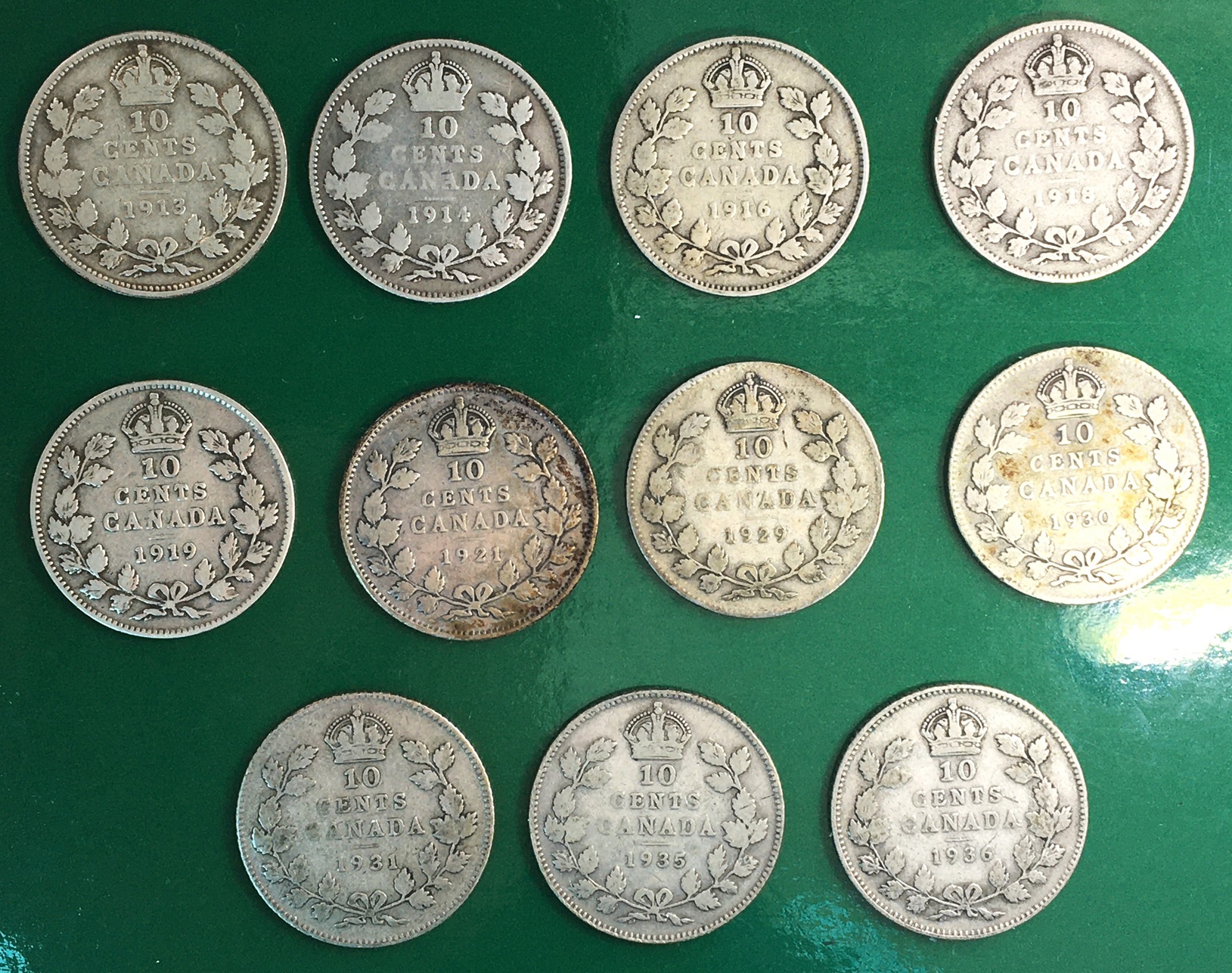 11 pièces Georges 1913 à 1936.JPG