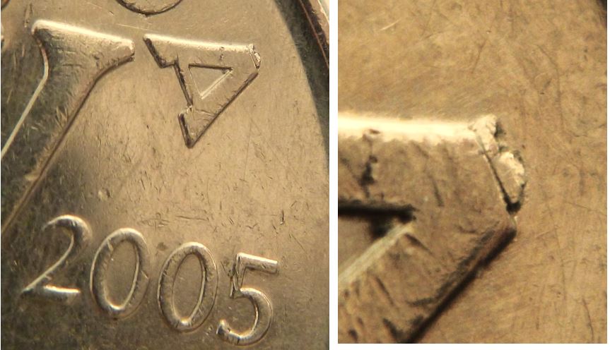 5 Cents 2005V-Éclat coin sur A de canadA-No.3.JPG
