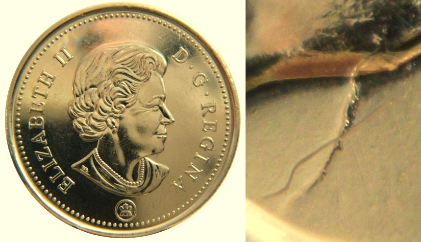 5 Cents 2016-Coin fendillé sous menton de effigie-No.1.JPG