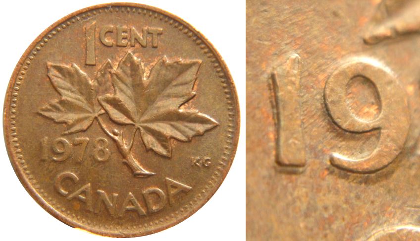 1 Cent 1978-Double revers-coin détérioré-1.JPG