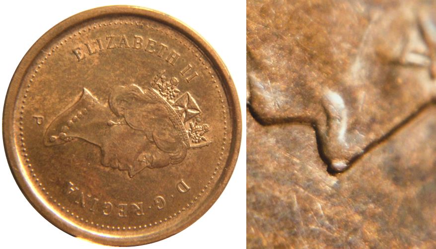 1 Cent 2003p-Éclat coin au bout du nez-2.JPG