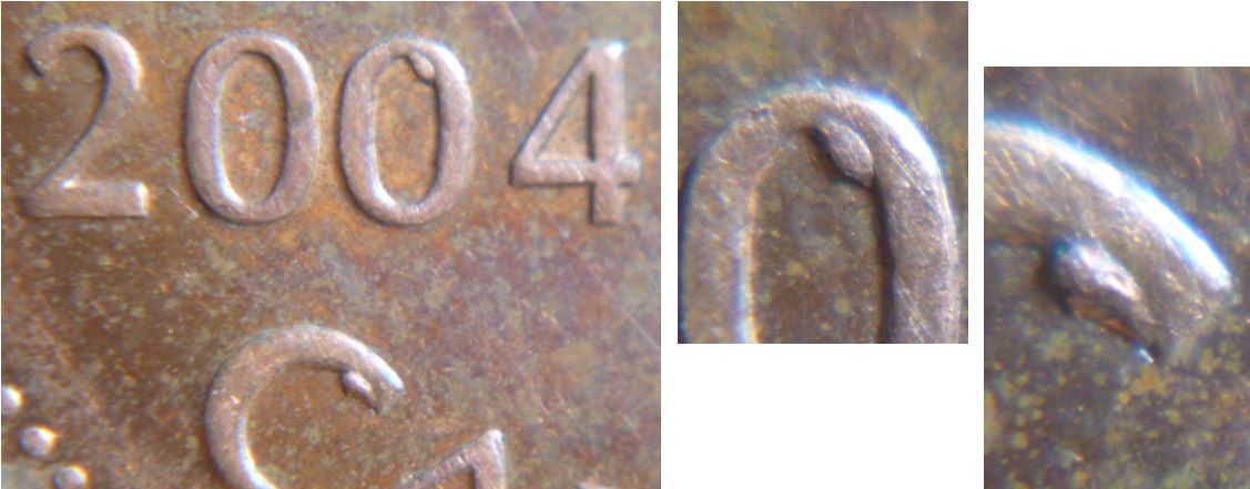 1 Cent 2004-Éclats de coin dans le premier 0+le C de Canada.JPG