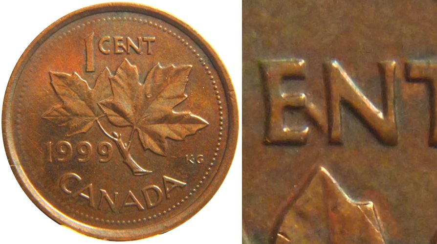 1 Cent 1999-Éclat coin entre EN de cENt-1.JPG