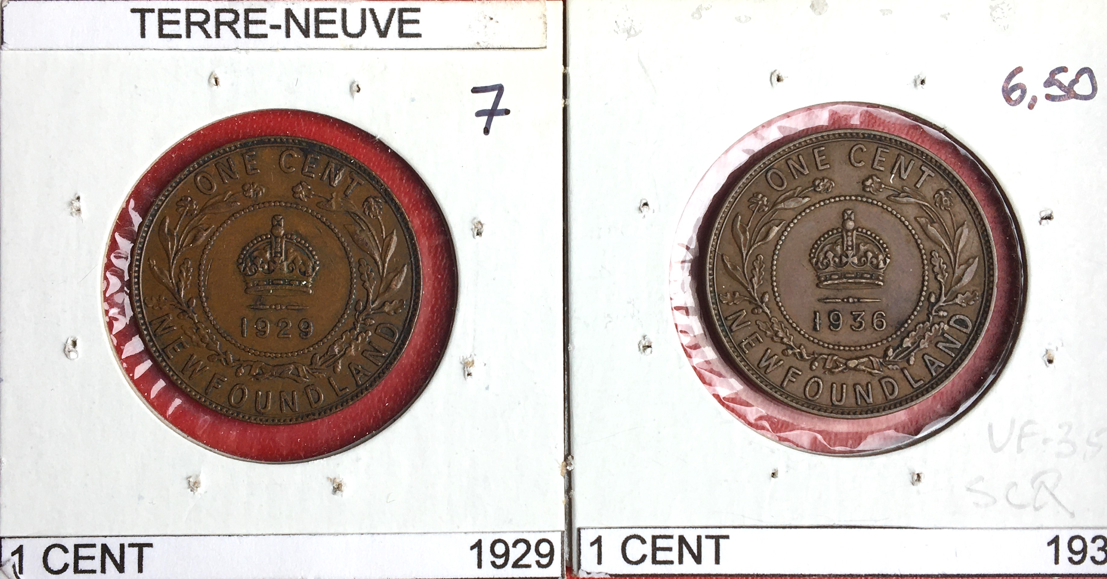 1 cent 1929 et 1936.JPG