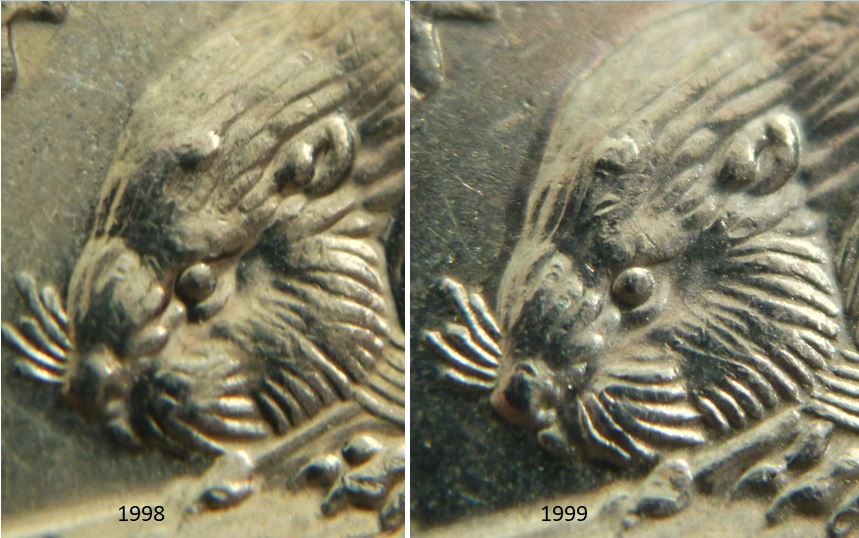 5 Cents 1998-Éclat coin sur la tête du castor-1,.JPG