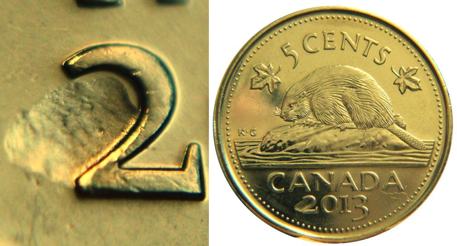 5 Cents 2013-Frappe à travers dans le 2-1.JPG