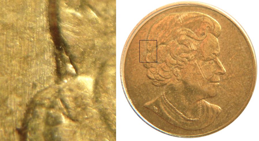 2 Dollars 2010-Éclat coin derrière les cheveux-1.JPG