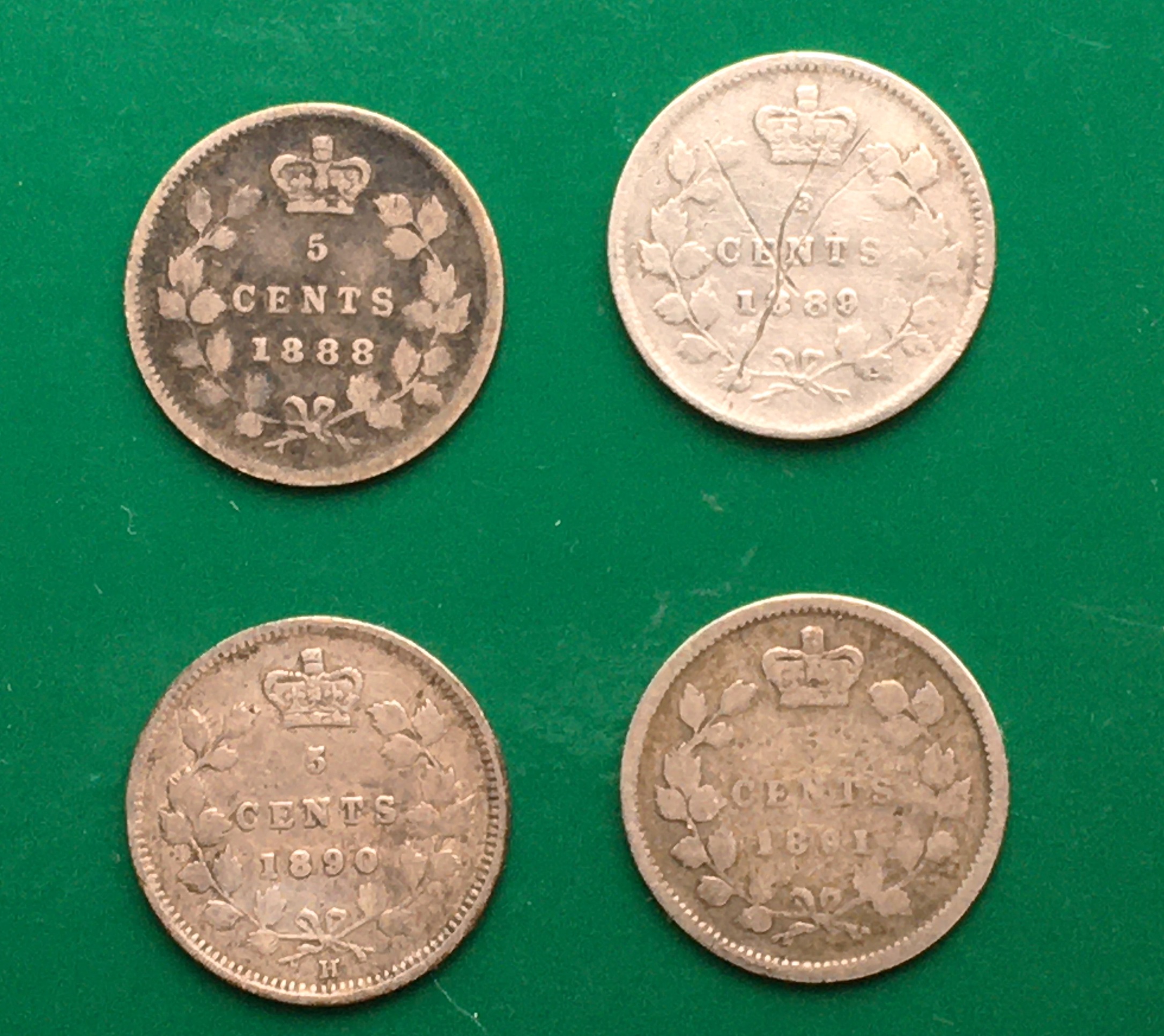 4 fois 5 cents 1888 à 1891.JPG