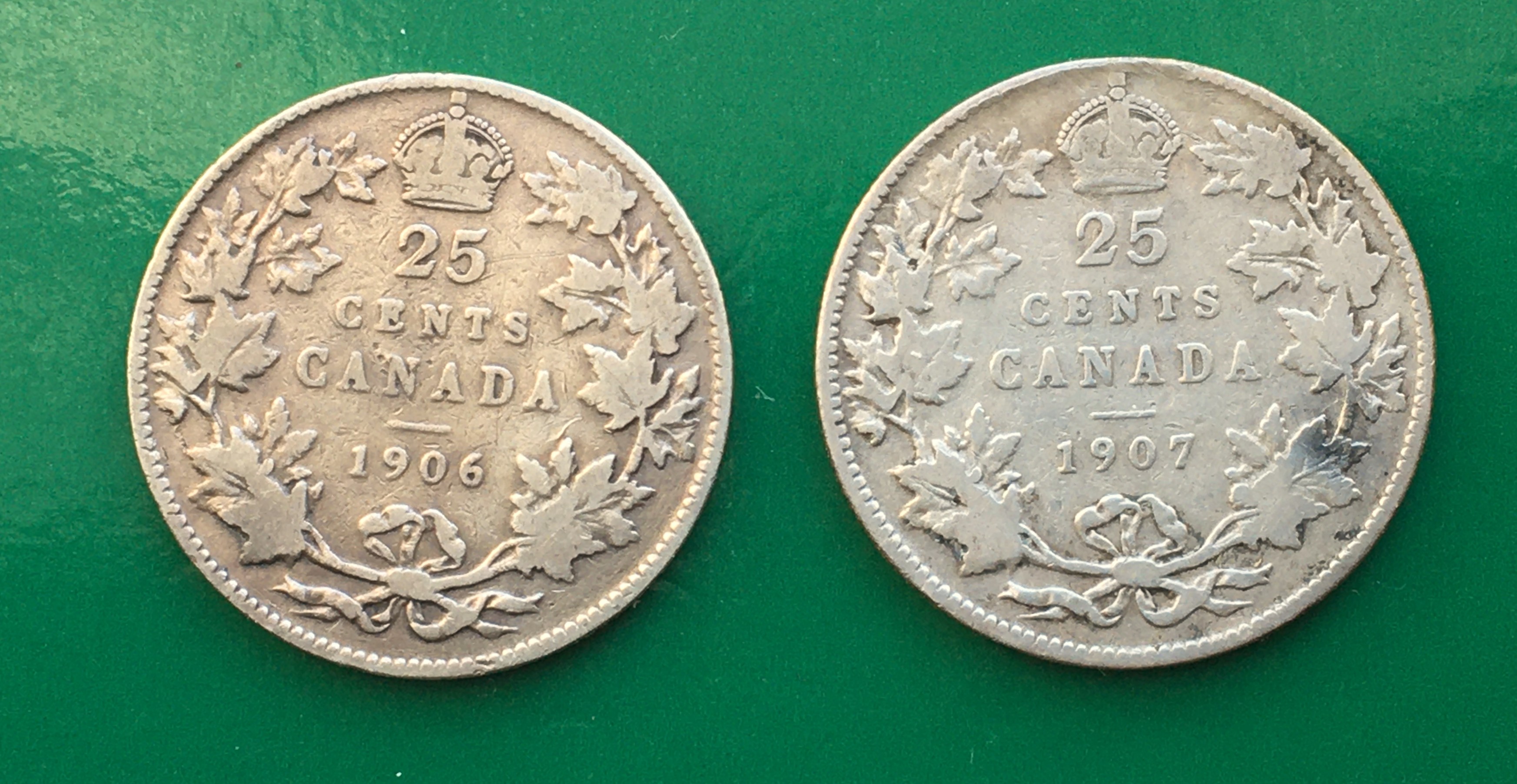25 cents 1906 et 1907.JPG